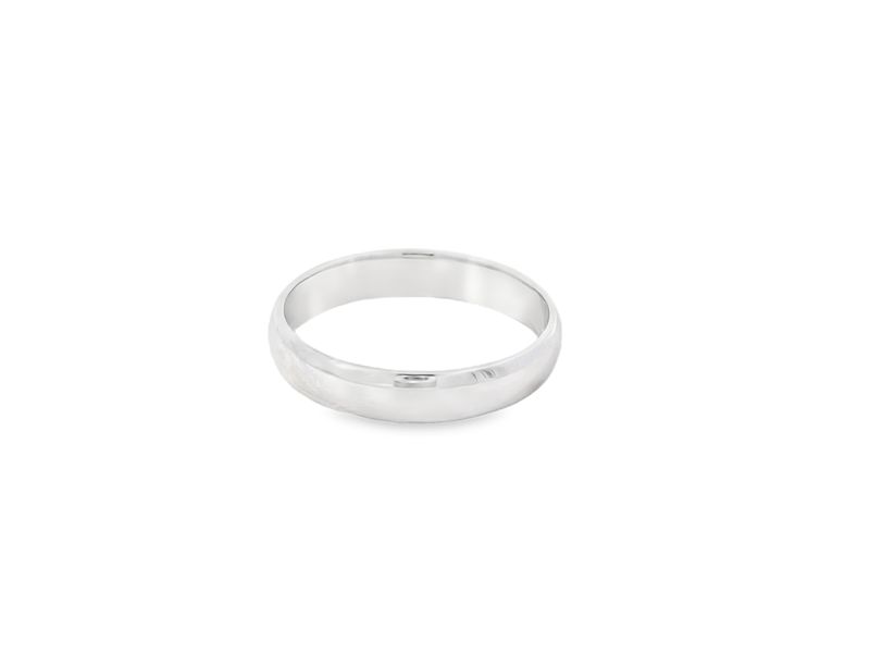 ANILLO  ORO BLANCO  ARO MATRIMONIO LISO  14K