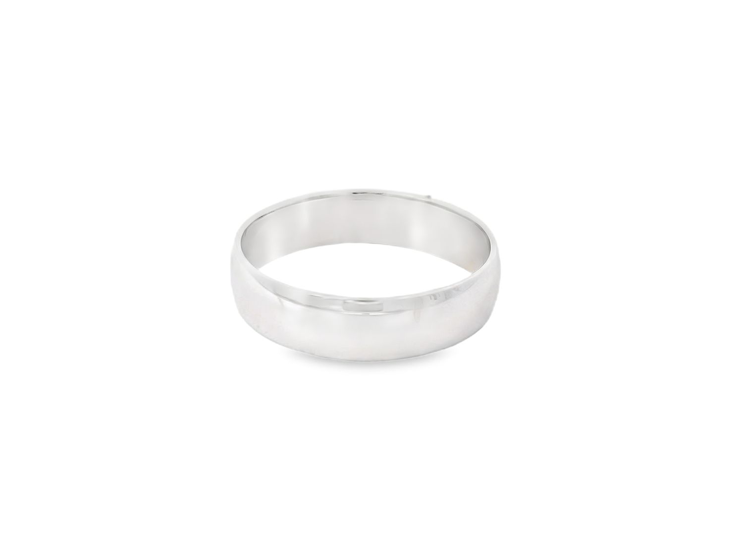 ANILLO ORO BLANCO  ARO MATRIMONIO LISO 14K