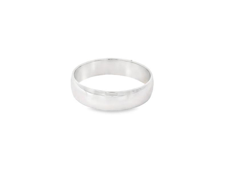 ANILLO ORO BLANCO  ARO MATRIMONIO LISO 14K