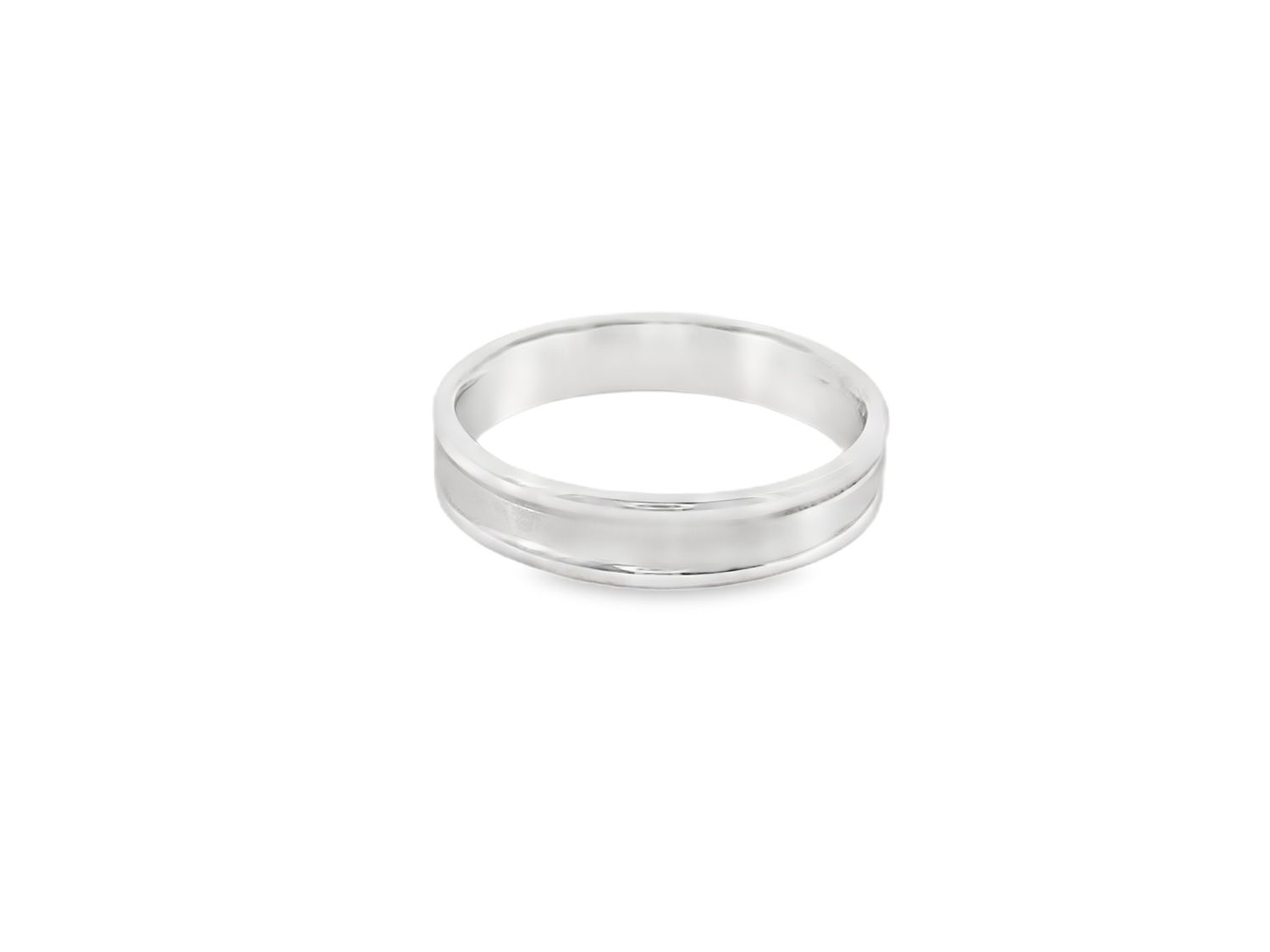 ARO ORO BLANCO  MATE DE BODA 14K