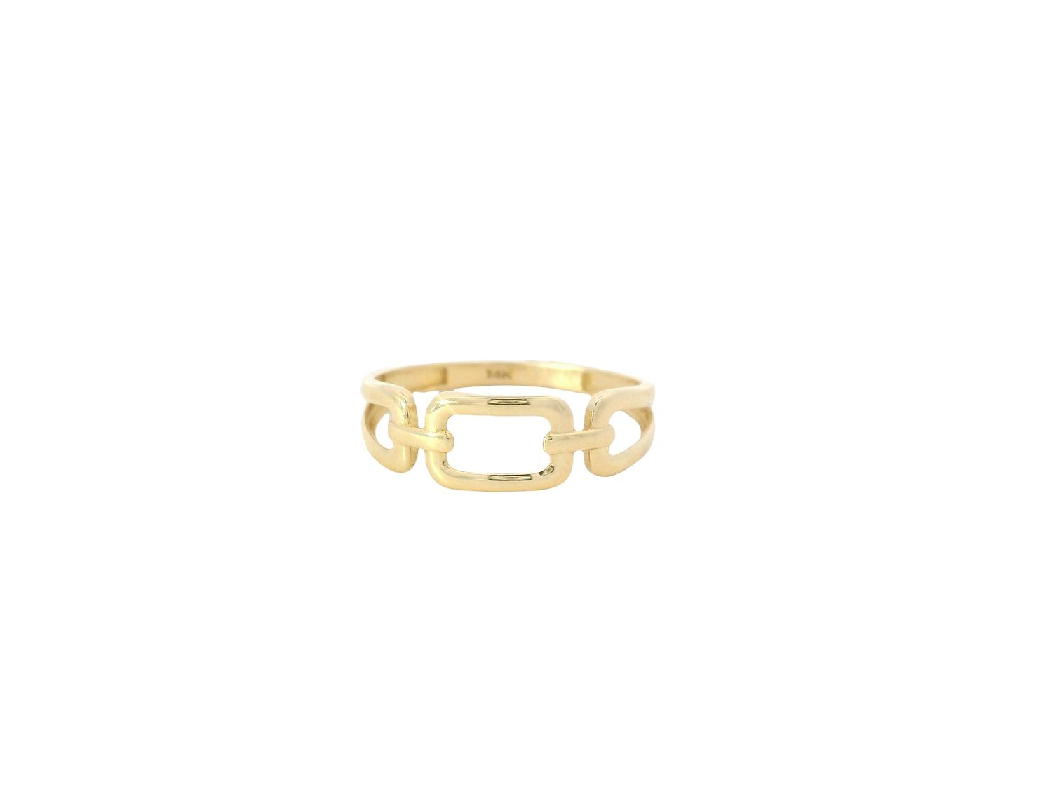 ANILLO ORO AMARILLO DISENOS RECTAGULAR 14K
