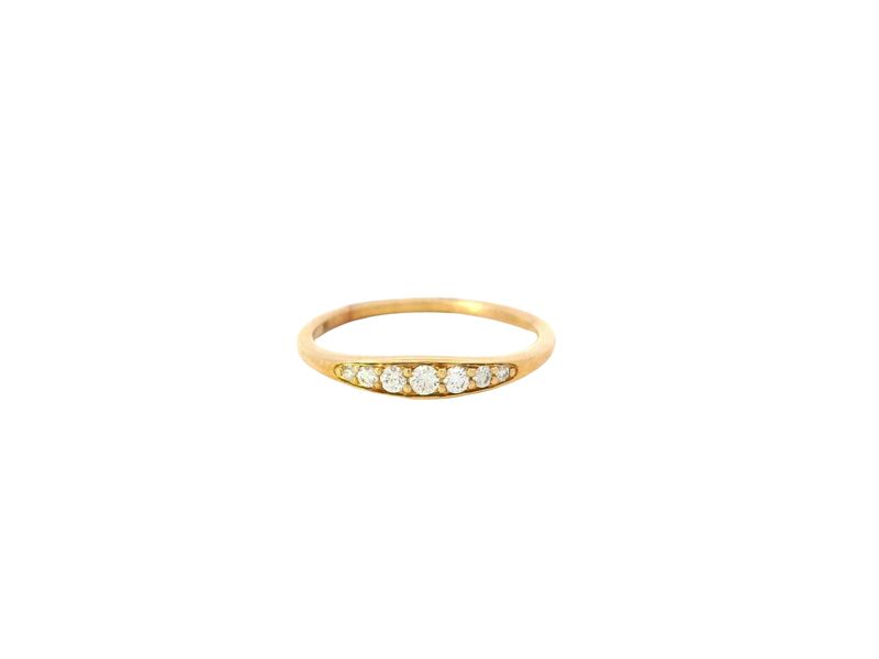 ANILLO A DTES ARO PINKY RING 14K D.10