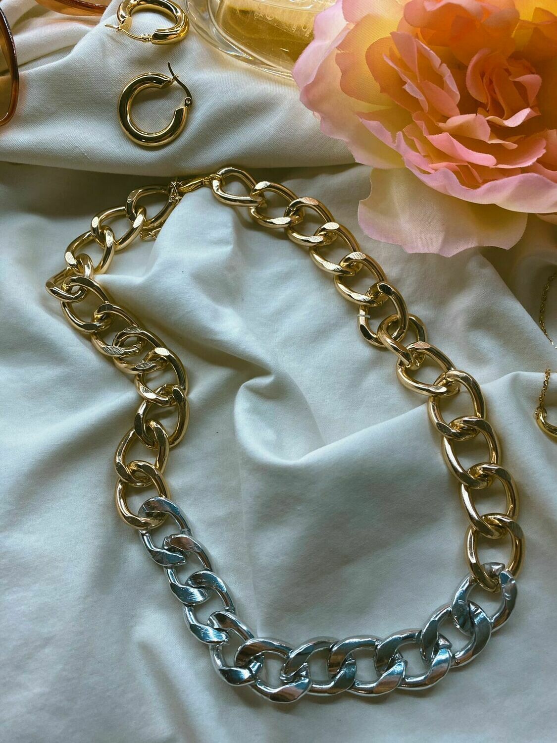 2 tones chunky chain