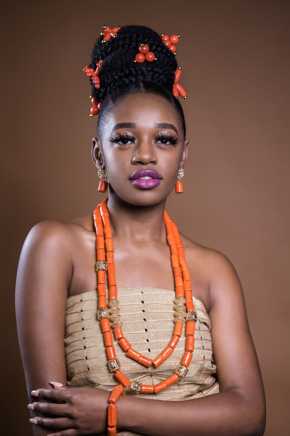 Benin Coral bead Set - Unisex