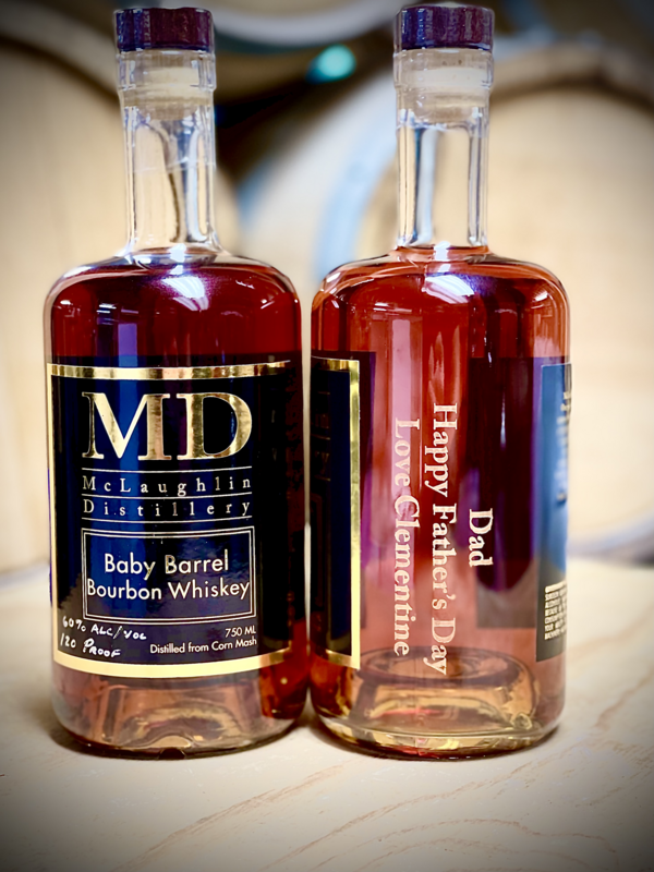 Engraved Cask Strength Baby Barrel Bourbon Engraved Cask Strength Baby Barrel Bourbon