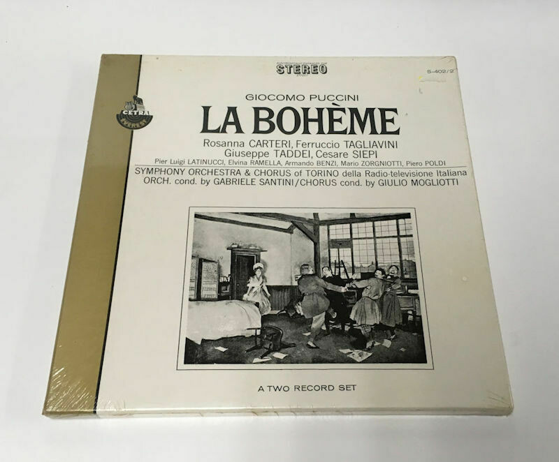 Giacomo Puccini ‎– La Bohème Cetra Everest ‎Stereo S–402/2 - 2 LP Set Sealed 1967