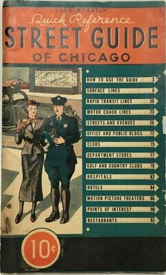 Rand McNally Quick Reference Street Guide of Chicago - 1940 Edition