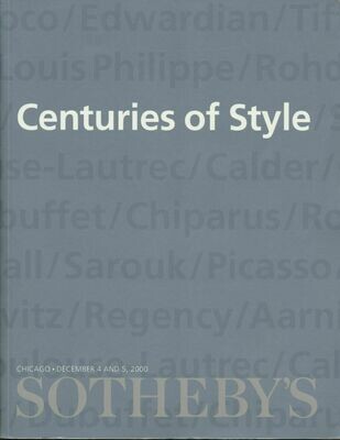 Sotheby's Chicago Centuries of Style December 4 and 5, 2000 Catalog - Soft Cover