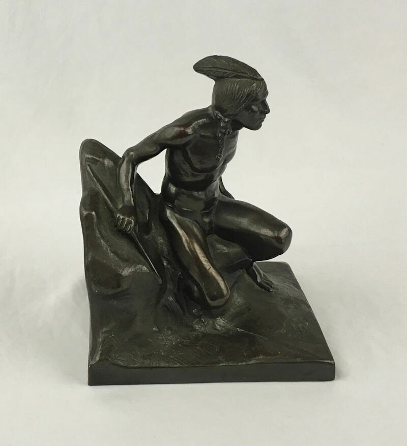 PMC Bronze Indian Scout Bookend c1970s  (Single piece)