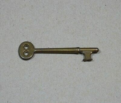Vintage Skeleton Clock Key - Brass.