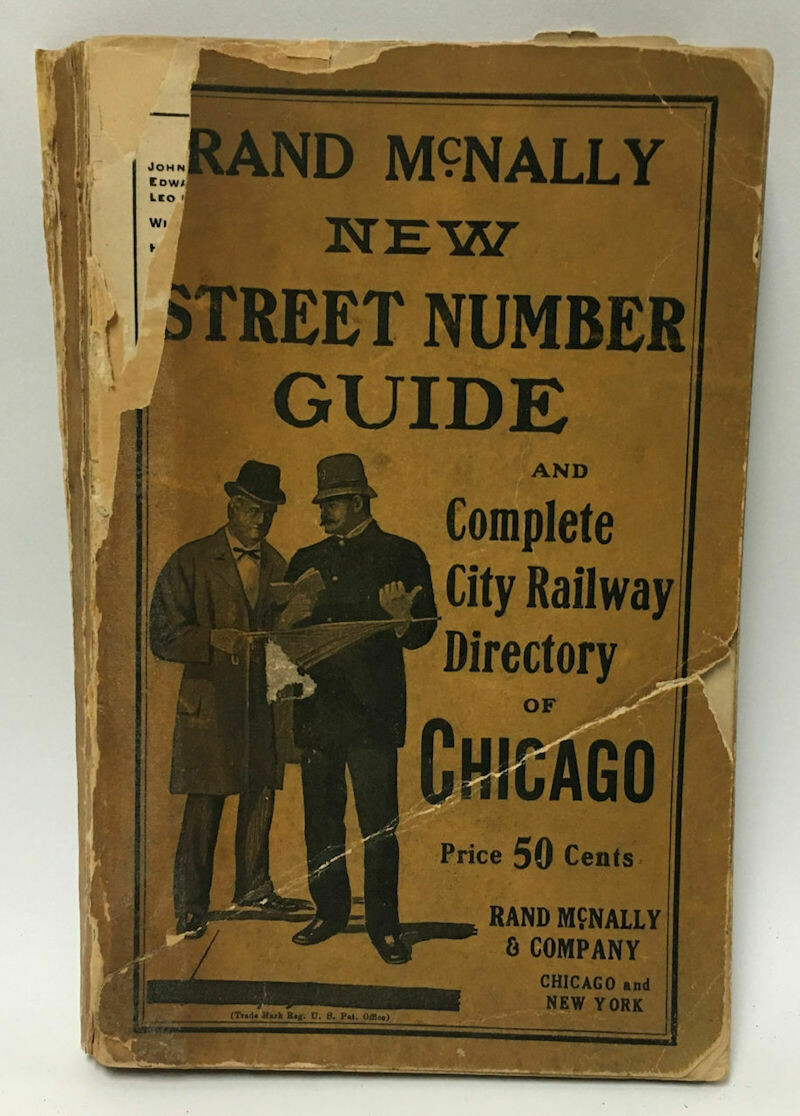 1924 Rand McNally Street Number Guide and Complete City Railway Directory of Chicago