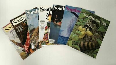 Lot of 7 Southwest Art Magazines Various Issues 1984-1996 Used