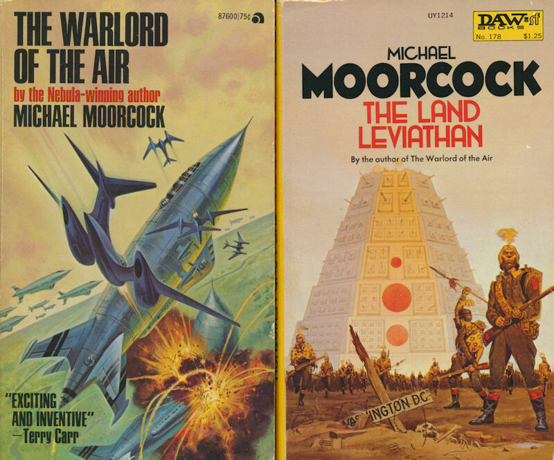 The Warlord of The Air & The Land Leviathan by Michael Moorcock - ACE & DAW 2 Book LOT Softcovers