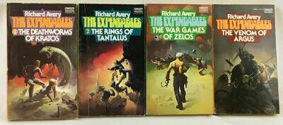 The Expendables Series Richard Avery 4 Book Lot First Printing PB 1975-1976