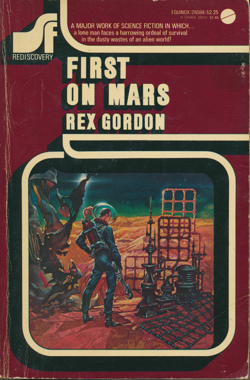 First On Mars by Rex Gordon - Avon Equinox PB 1976 Cover by Kelly Freas