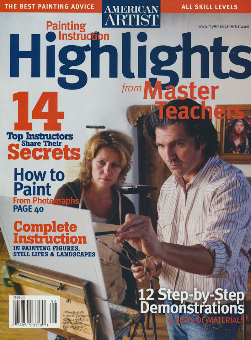 American Artist Painting Instruction Highlights 2009 - SCHNEIDER, Reed, Gury, Liliedahl, Watts