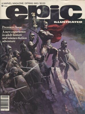 Epic Illustrated #1 (Spring 1980) 1st ISSUE - Vol.1 No.1 FRAZETTA Cover.