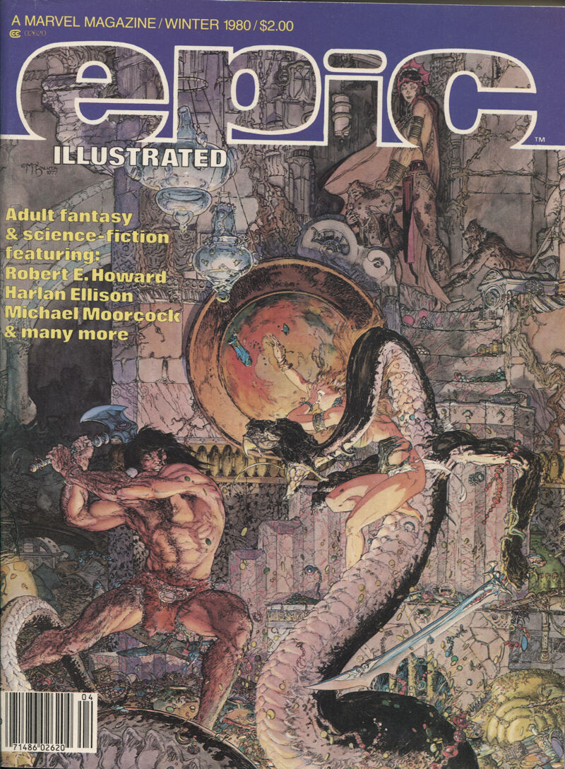 EPIC Illustrated Winter 1980 Vol.1, No.4 Marvel Magazine – Michael W. KALUTA Cover.