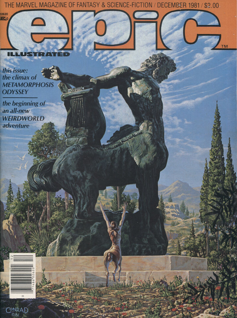 EPIC Illustrated December 1981 Vol.1, No.9 Marvel Magazine – Tim CONRAD Cover.