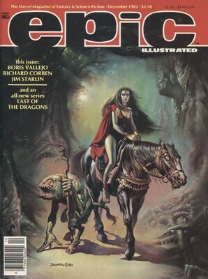 EPIC Illustrated December 1982 Vol.1, No.15 Marvel Magazine – BORIS Vallejo Cover.