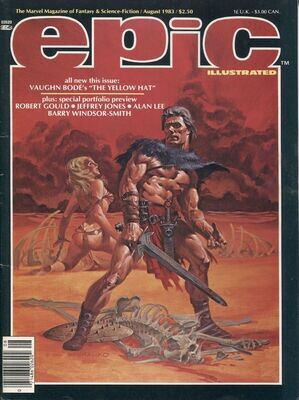 EPIC Illustrated August 1983 Vol.1, No.19 Marvel Magazine – Jim STERANKO Cover.