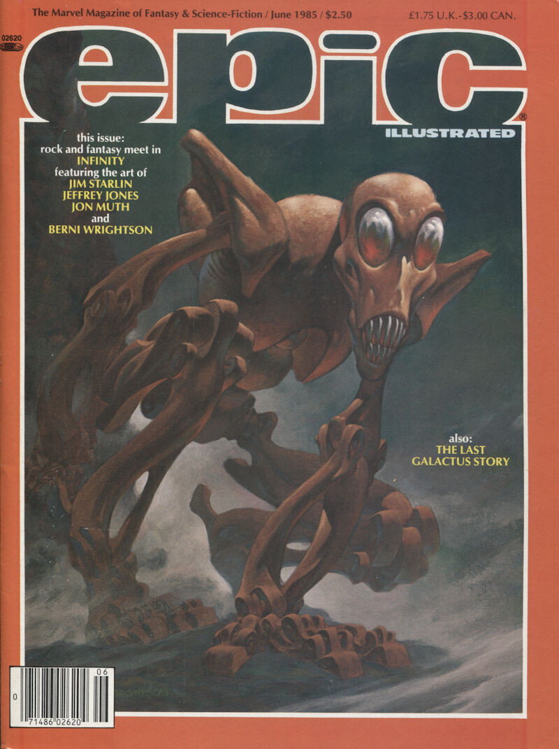 EPIC Illustrated June 1985 Vol.1, No.30 Marvel Magazine – Bernie WRIGHTSON Cover.