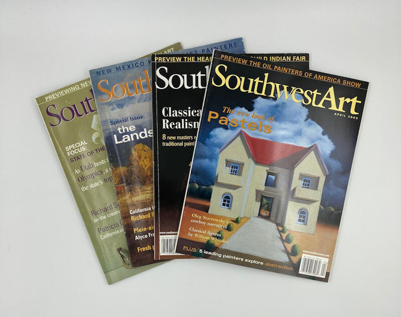 Southwest Art (4 Issues) Jan, Feb, Mar, Apr 2002