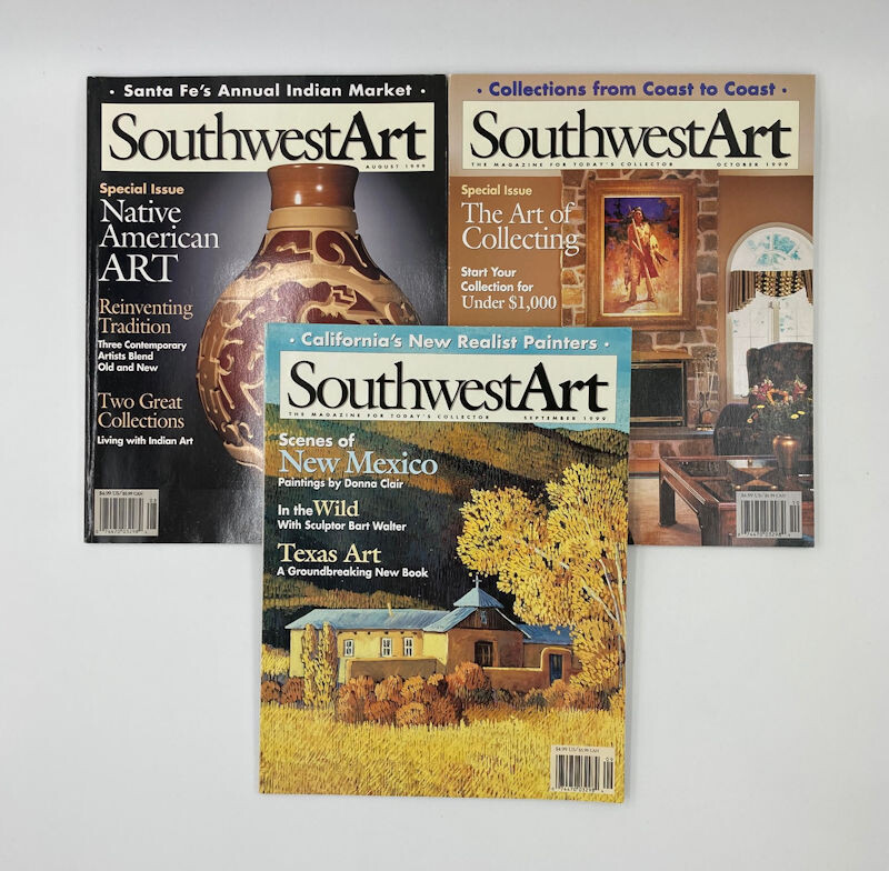 Southwest Art (3 Issues) Aug, Sep, Oct 1999