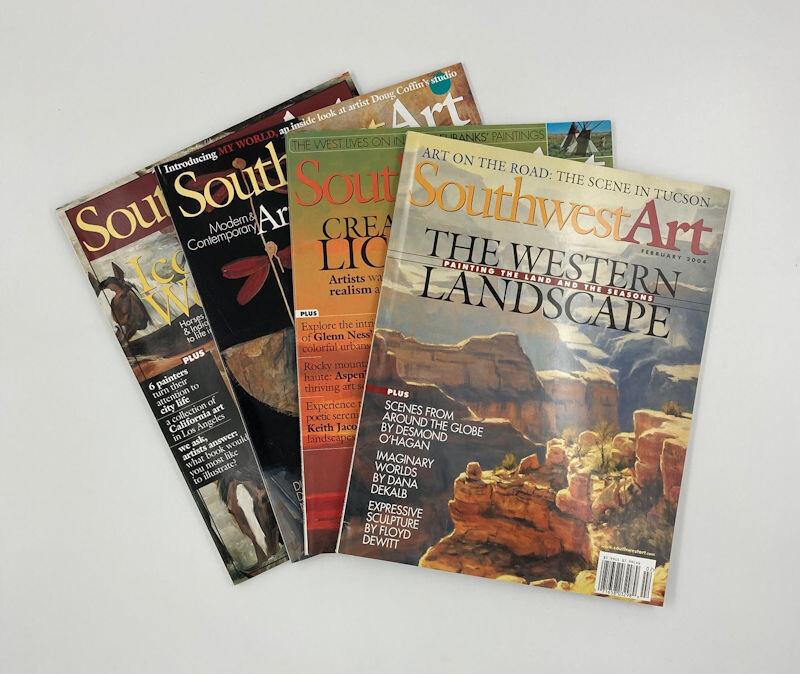 Southwest Art (4 Issues) Jan, Feb, Mar, Apr 2004