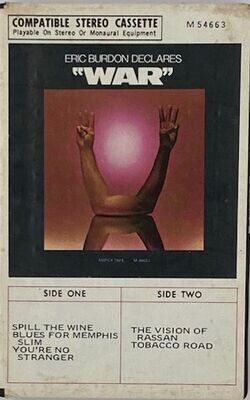 Eric Burdon Declares “WAR” Stereo Cassette 1970 Rare