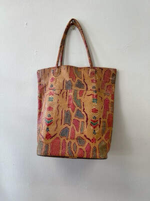 Indian Leather Market Tote 