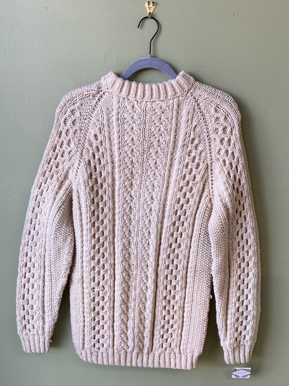 Traditional Woolen Sweater with Drop Sleeve-to-Arm Seams, Estimated Size M/L