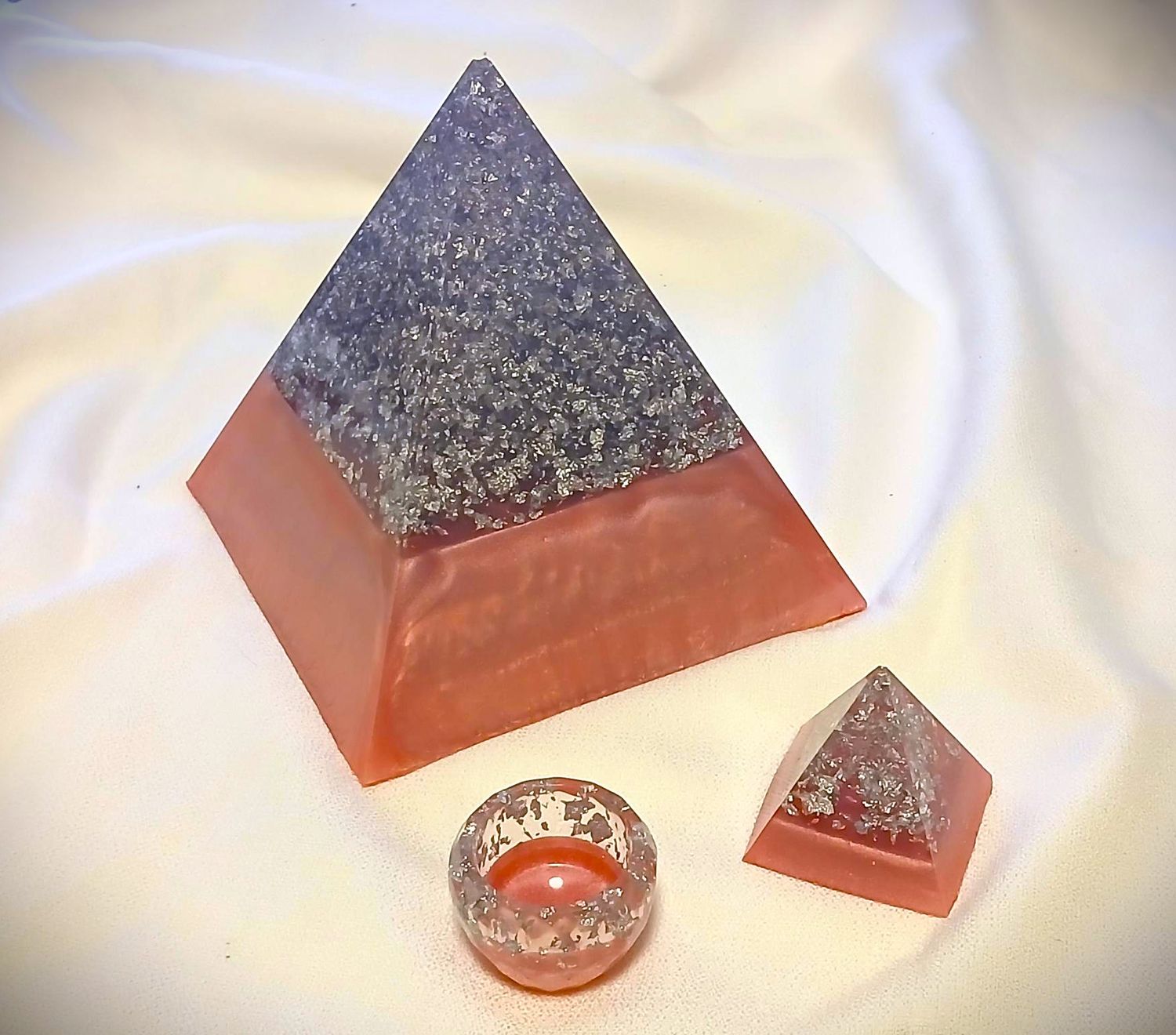 Pink and Silver Pyramid Set