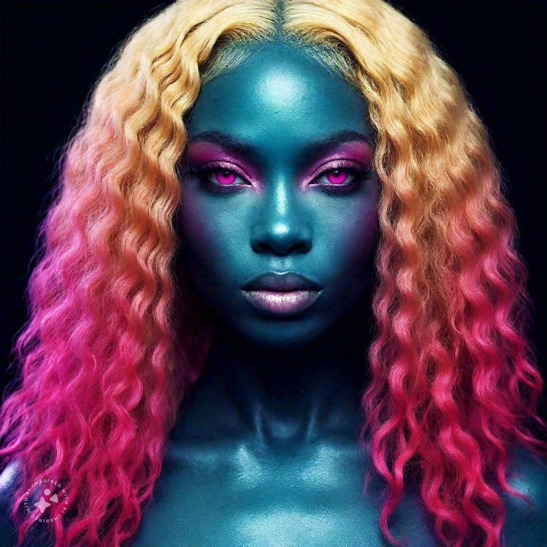 Blue Lady Ai Art