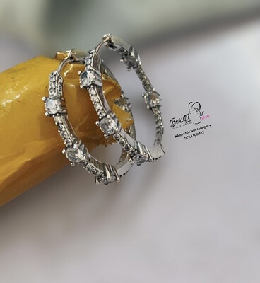 Pandora Silver Square Studs Hoop