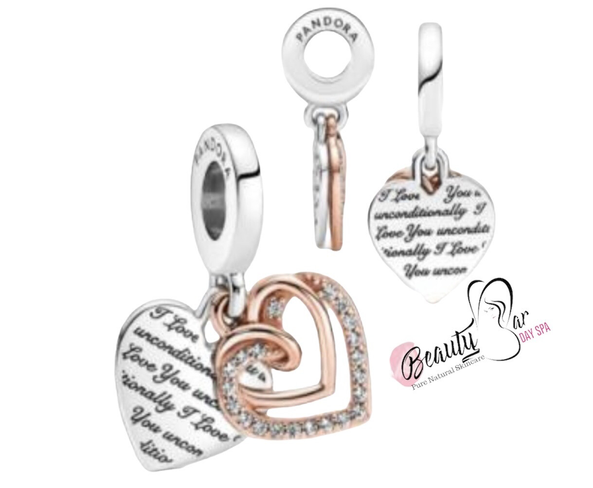 Pandora Rose Gold/Silver I Love You Unconditionally Charm