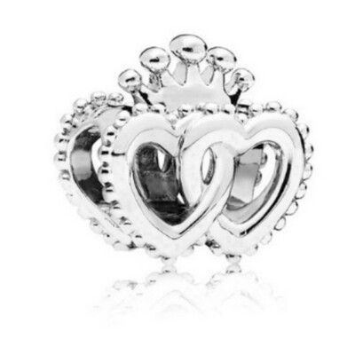 Pandora Double Silver Heart Charm