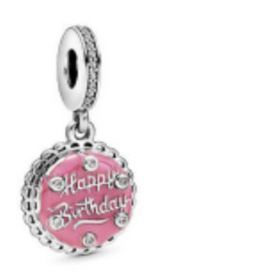 Pandora Happy Birthday Pink Dangle Charm