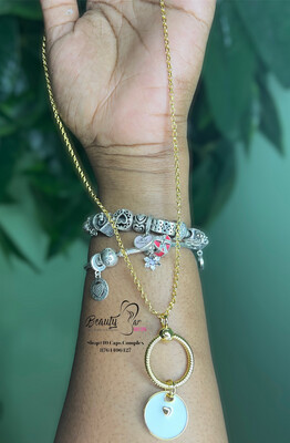 Pandora Big Circle/ Pendant Gold Necklace