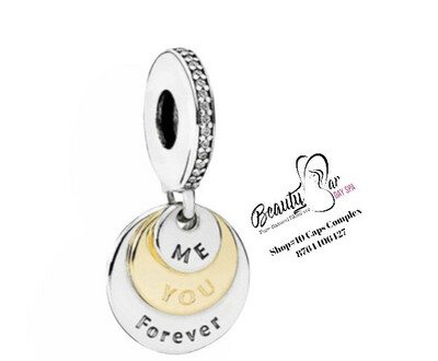 Pandora Me/You/Forever Gold&amp;silver Charm