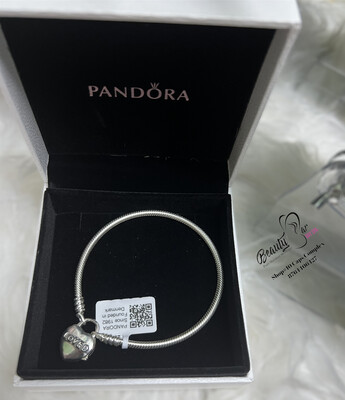 Pandora Silver Love Heart Snake Bracelet