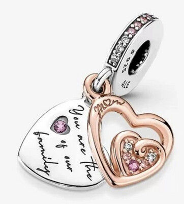 Pandora Silver/Rose Gold Heart Of The Family