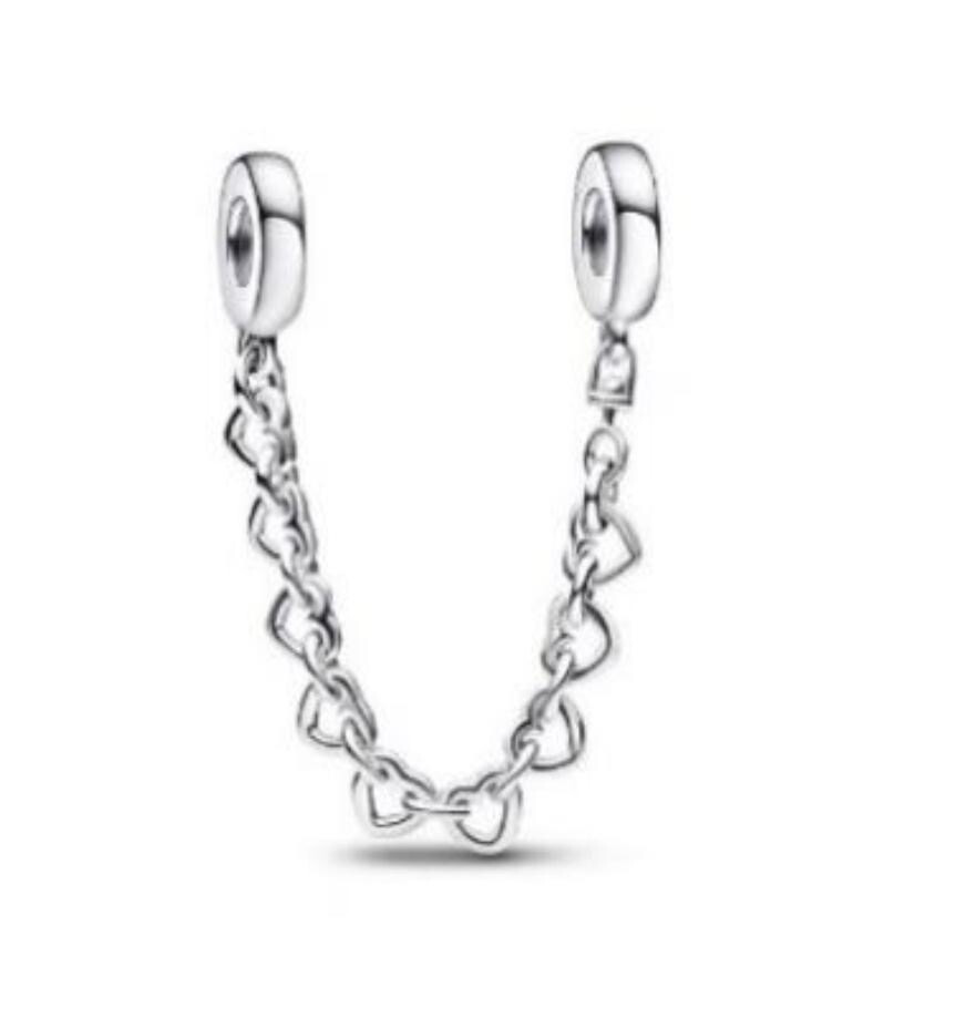 Pandora Silver Double Lock Heart Link Charm