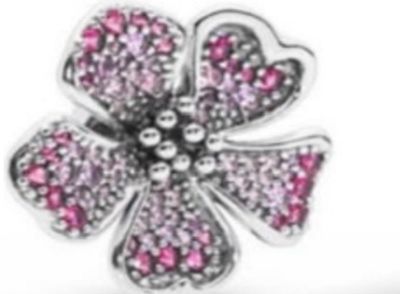 Pandora Pink And Purple Hibiscus Charm