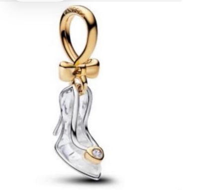 Pandora Clear And Gold Heel Charm
