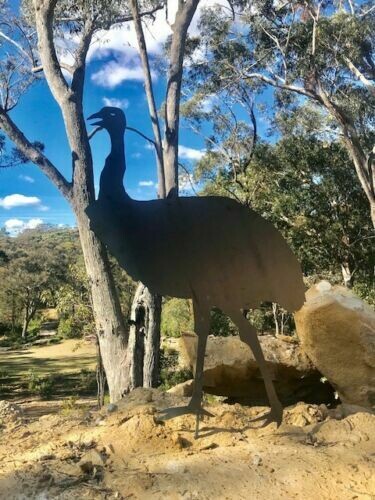 Emu Designs Garden Silhouette  Sculptures - Corten Steel Metal Garden Art