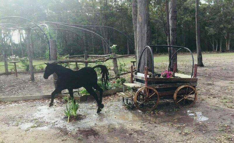 Horse (Galloping) Design Garden Silhouette Sculpture - Corten Steel Metal Garden Art