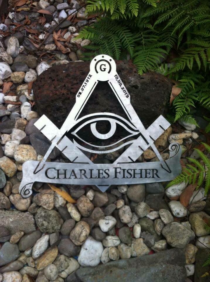 Steel Memorial Plaque Custom Made Remembrance Masonic