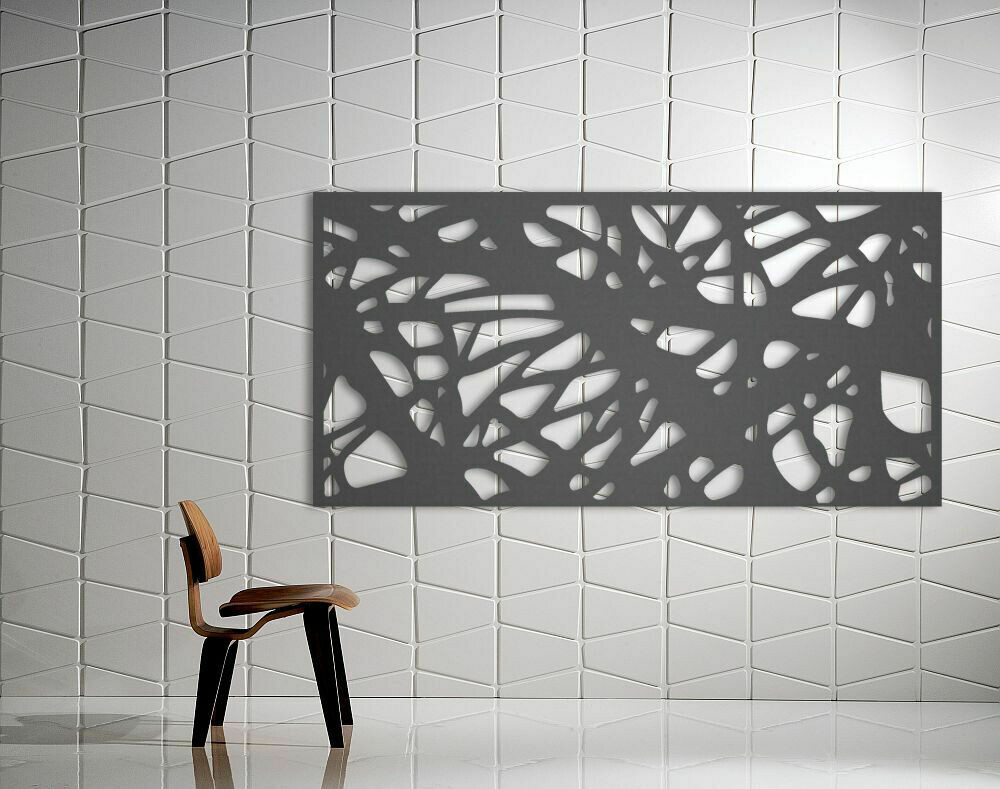 "Bedrock" Design Laser Cut Decorative Metal Screen, Material: 3MM ALUMINIUM, Size: 1200X600MM