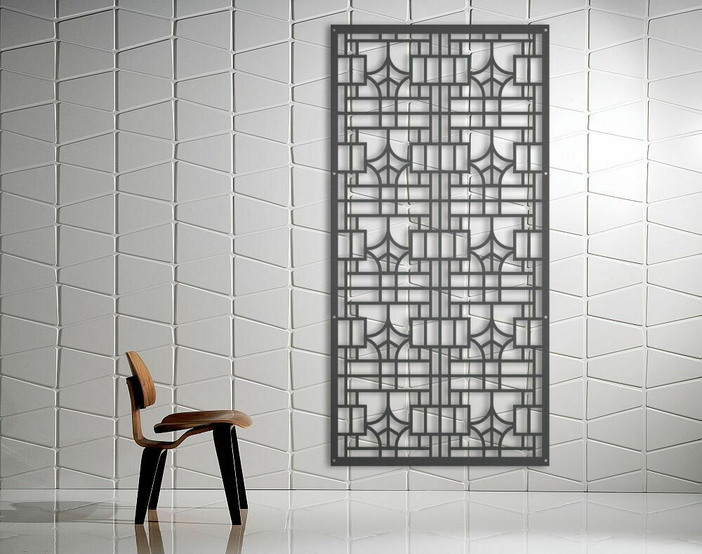 "Victorian" Design Laser Cut Decorative Metal Screen, Material: 3MM ALUMINIUM, Size: 1200X600MM